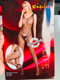 Sleeveless Diamond Net Bodysuit Nightwear